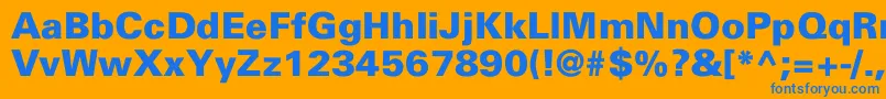 Harvard Font – Blue Fonts on Orange Background