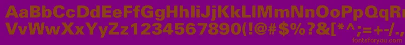 Harvard-fontti – ruskeat fontit violetilla taustalla