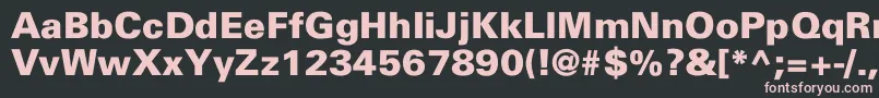 Harvard Font – Pink Fonts on Black Background