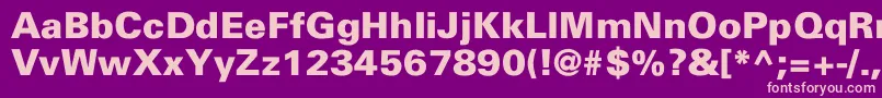 Harvard Font – Pink Fonts on Purple Background