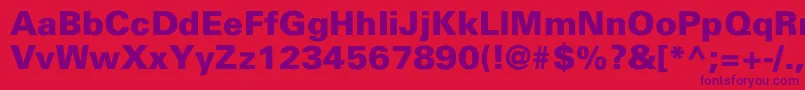 Harvard Font – Purple Fonts on Red Background