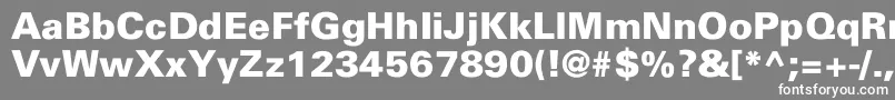 フォントHarvard – 灰色の背景に白い文字