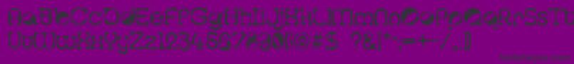Tralfam ffy-Schriftart – Schwarze Schriften auf violettem Hintergrund