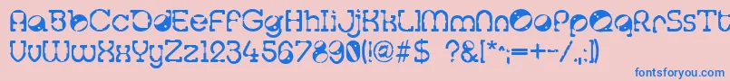 Tralfam ffy Font – Blue Fonts on Pink Background