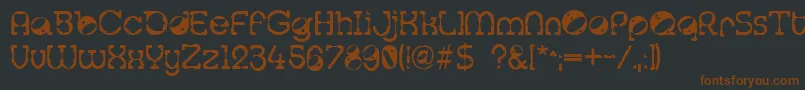 Tralfam ffy Font – Brown Fonts on Black Background