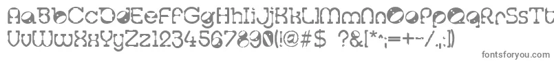 Tralfam ffy-fontti – harmaat kirjasimet valkoisella taustalla
