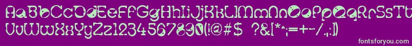 Tralfam ffy Font – Green Fonts on Purple Background