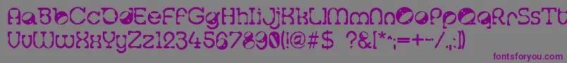 Шрифт Tralfam ffy – фиолетовые шрифты на сером фоне