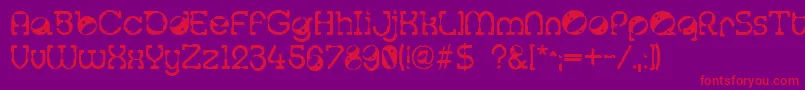 Tralfam ffy Font – Red Fonts on Purple Background