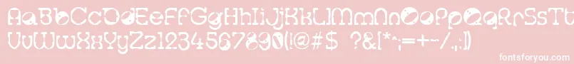 Tralfam ffy Font – White Fonts on Pink Background