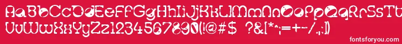 Tralfam ffy Font – White Fonts on Red Background