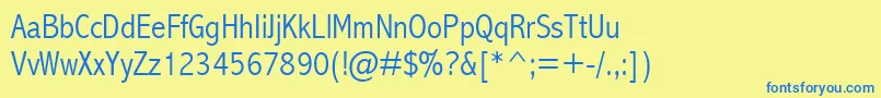 Abalc Font – Blue Fonts on Yellow Background