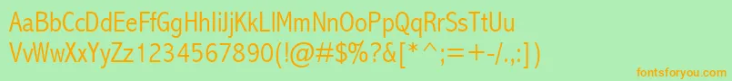 Abalc Font – Orange Fonts on Green Background