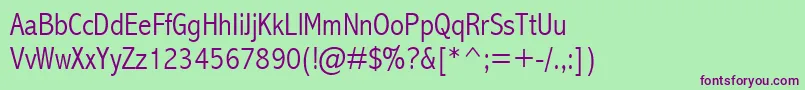 Abalc Font – Purple Fonts on Green Background