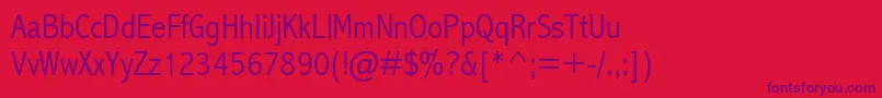 Abalc Font – Purple Fonts on Red Background