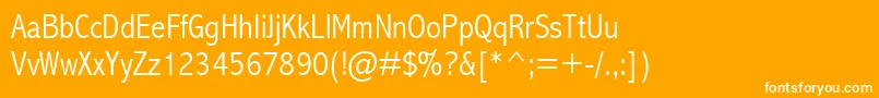 Abalc Font – White Fonts on Orange Background