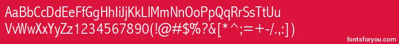 Abalc Font – White Fonts on Red Background