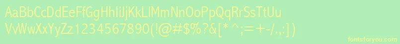 Abalc Font – Yellow Fonts on Green Background