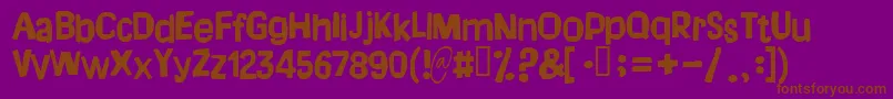 Dreamofm Font – Brown Fonts on Purple Background