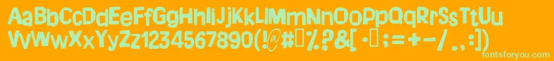 Dreamofm Font – Green Fonts on Orange Background