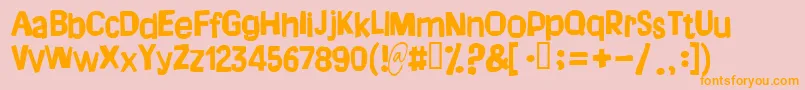 Dreamofm Font – Orange Fonts on Pink Background