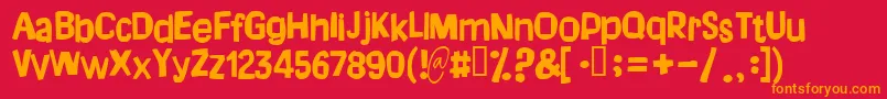 Dreamofm Font – Orange Fonts on Red Background