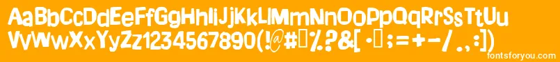 Dreamofm Font – White Fonts on Orange Background