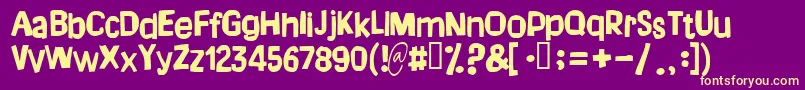 Dreamofm Font – Yellow Fonts on Purple Background