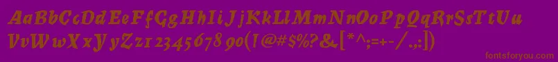 MercuriusRegular Font – Brown Fonts on Purple Background