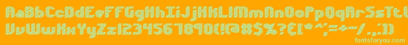 Fonte Volatil2 – fontes verdes em um fundo laranja
