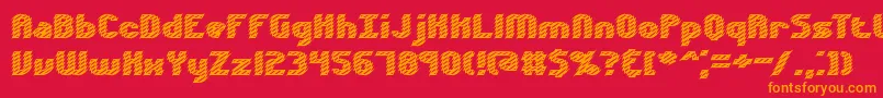 Volatil2 Font – Orange Fonts on Red Background