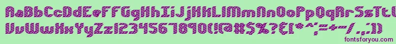 Volatil2 Font – Purple Fonts on Green Background