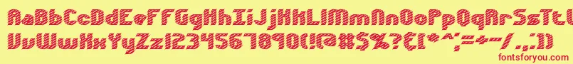 Fonte Volatil2 – fontes vermelhas em um fundo amarelo