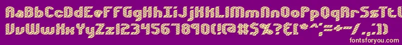 Saiba mais sobre a fonte Volatil2 Fonte Volatil2 – fontes amarelas em um fundo roxo