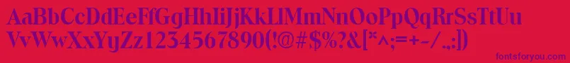 ToledoBold Font – Purple Fonts on Red Background