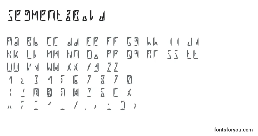 Schriftart Segment8Bold – Alphabet, Zahlen, spezielle Symbole