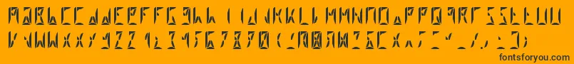 Segment8Bold-Schriftart – Schwarze Schriften auf orangefarbenem Hintergrund