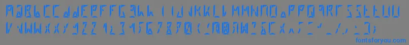 Segment8Bold-Schriftart – Blaue Schriften auf grauem Hintergrund