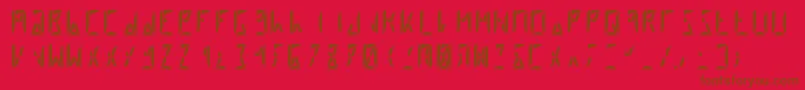 Segment8Bold Font – Brown Fonts on Red Background