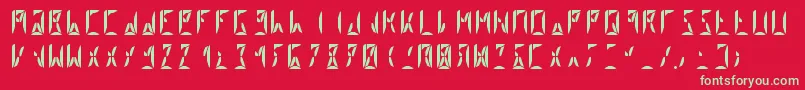 Segment8Bold Font – Green Fonts on Red Background