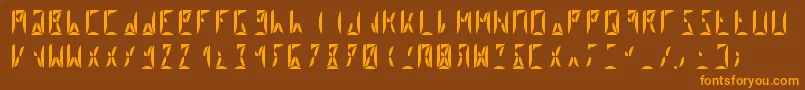 Segment8Bold Font – Orange Fonts on Brown Background