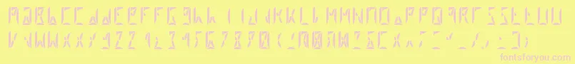 Police Segment8Bold – polices roses sur fond jaune