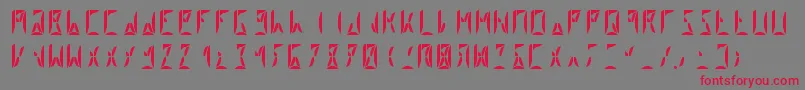 Segment8Bold Font – Red Fonts on Gray Background
