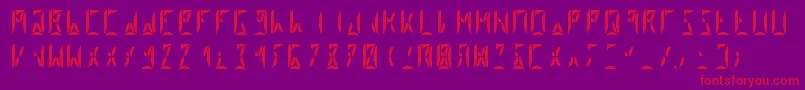 Segment8Bold Font – Red Fonts on Purple Background