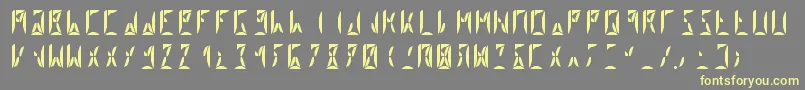 Segment8Bold-Schriftart – Gelbe Schriften auf grauem Hintergrund