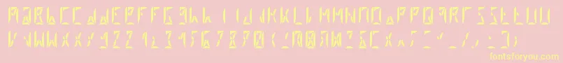 Segment8Bold Font – Yellow Fonts on Pink Background