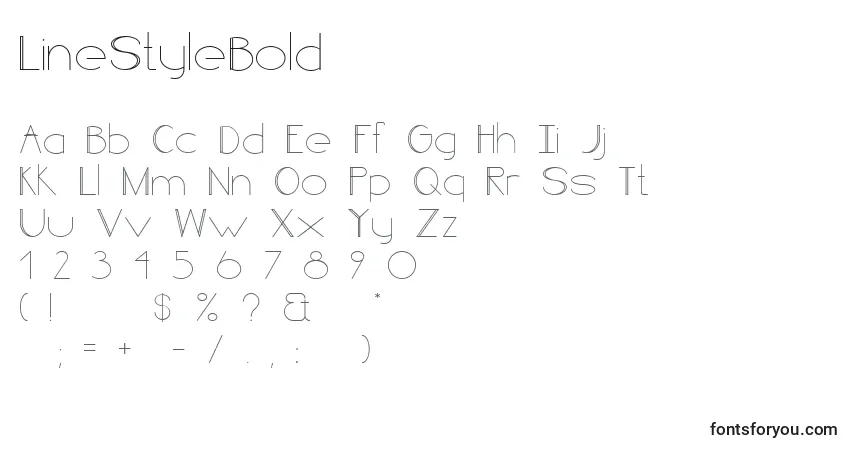 Fuente LineStyleBold - alfabeto, números, caracteres especiales