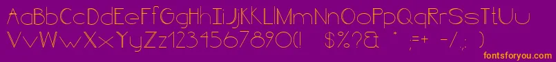 LineStyleBold Font – Orange Fonts on Purple Background