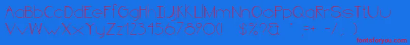 LineStyleBold-fontti – punaiset fontit sinisellä taustalla