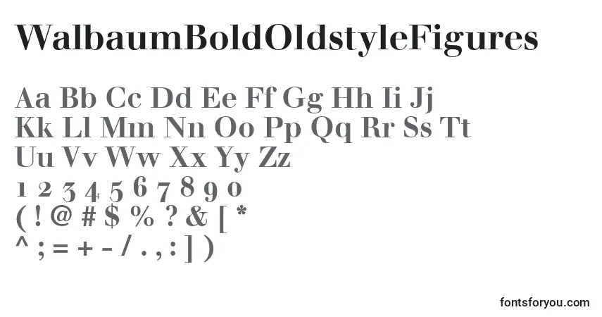 Шрифт WalbaumBoldOldstyleFigures – алфавит, цифры, специальные символы